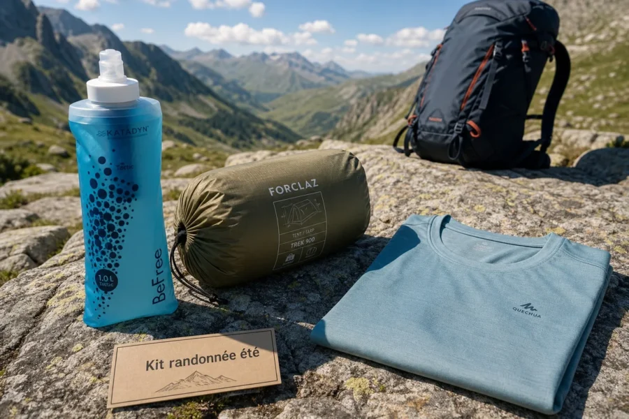 Équipement randonnée été : gourde filtrante, tente ultra-légère et anti-UV, le trio qui change tout
